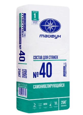 Самонивелирующийся состав для стяжек «Тайфун Мастер» №40