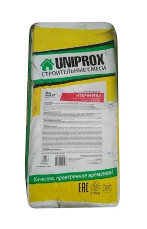 Клей для печей «Печник» «UNIPROX», 25 кг